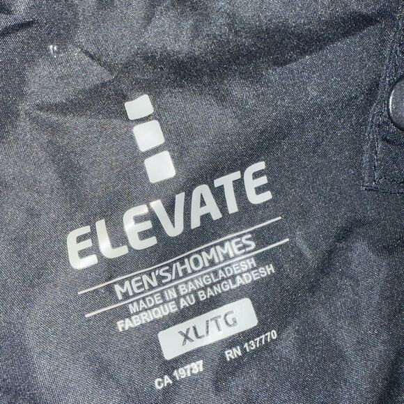 ELEVATE Sports Men's Banos Full Zip Hooded Lightweight Jacket Black Size XL - Picture 5 of 8